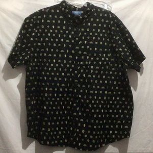 The Foundry Supply Company Young Men’s Shirt Adorned Small Native Masks Size 3XL